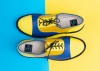 Oxford stiliaus bateliai "Geltona - mėlyna"
